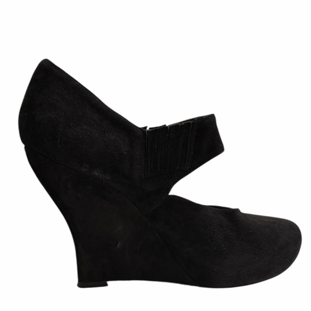 Marni Black Suede Mary Jane Wedge Heels Size 37 - Picture 5 of 10